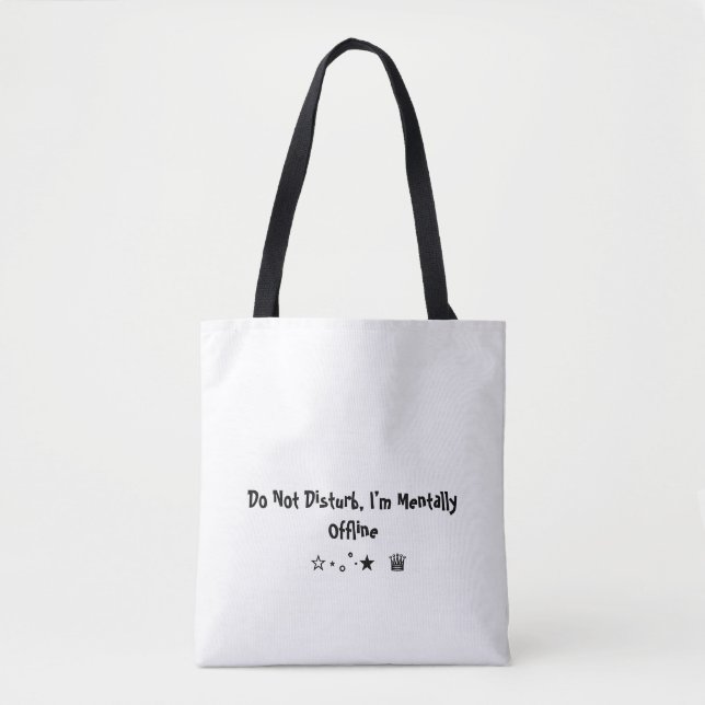 Funny & Aesthetic Quote Tote Bag (Front)