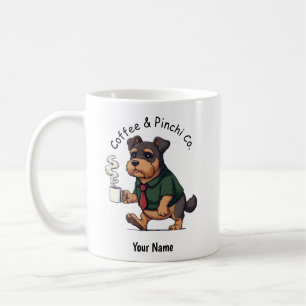 Funny  Affenpinscher Dog Business Suit Coffee  Mug