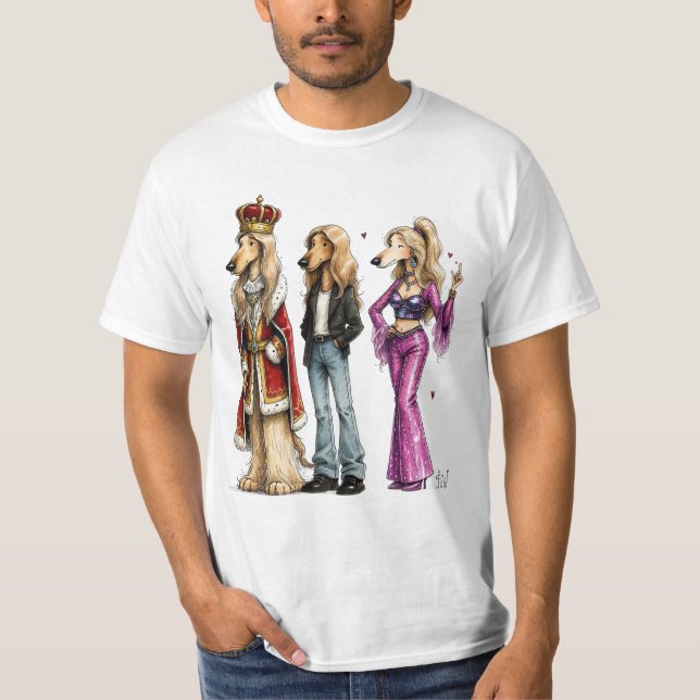 Funny Afghan Hound Shirt Cute Dog Tee (Front)