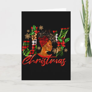 Funny African American Joy Christmas Black Woman A Card