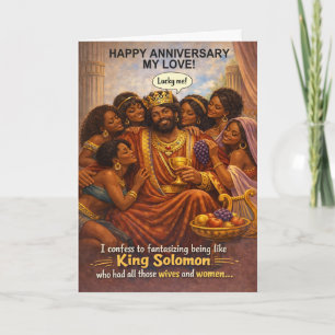 funny African American wedding anniversary to wife Card
