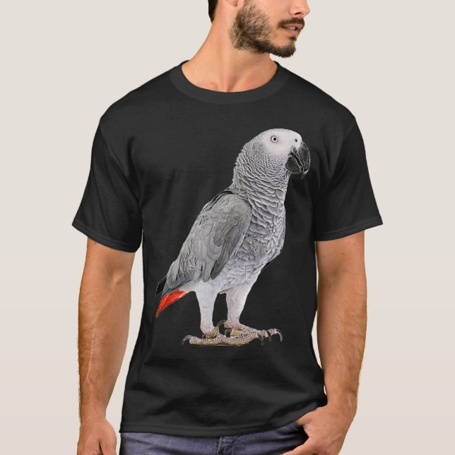 Funny African Grey Parrot Bird  Womens Mens Kids T-Shirt (Front)
