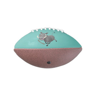Funny african warthog pig cartoon illustration football