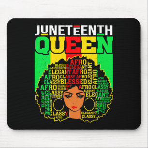 funny afro women melanin juneteenth black queen mouse pad