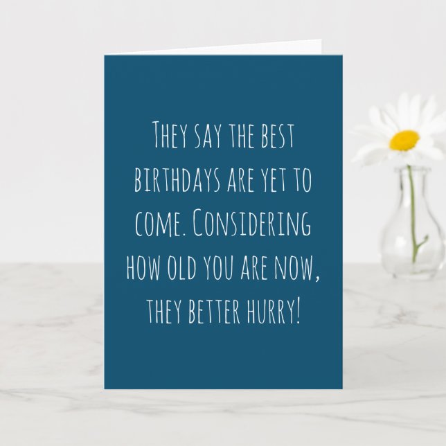 Funny Age Birthday Card (Small Plant)