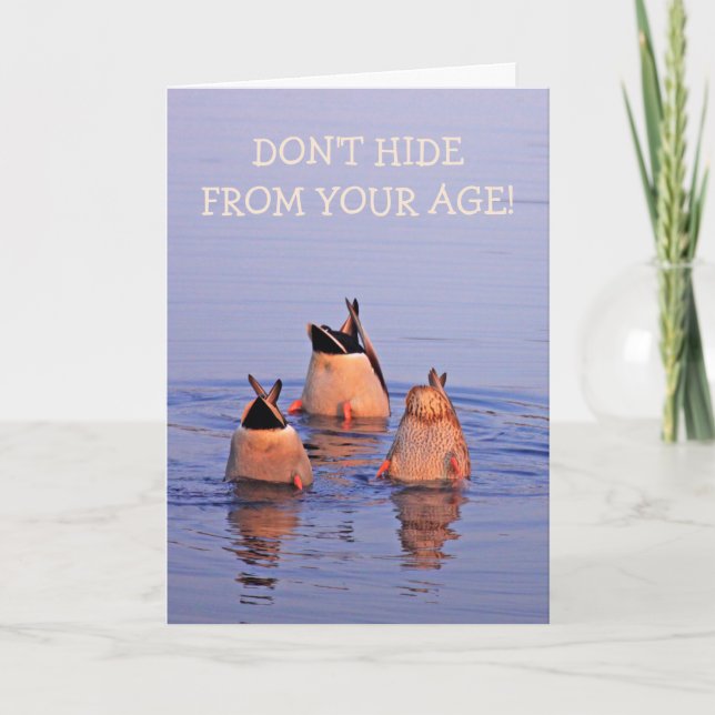 Funny Age Joke Duck Birthday Card (Front)