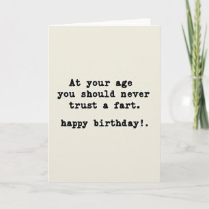 Funny Age Text Card