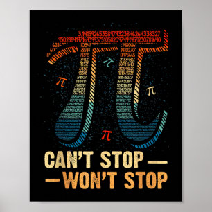 Funny Aggressive Quote Can’t Stop Won’t Stop Pi Me Poster