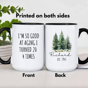 Funny AGING Custom 80th Birthday Gift for Grandpa  Mug