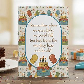 Funny Aging Humor Birthday  Card