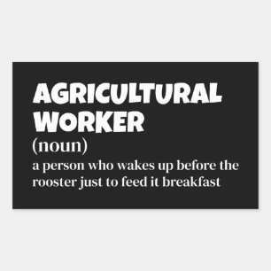 Funny Agricultural Worker Definition Rectangular Sticker