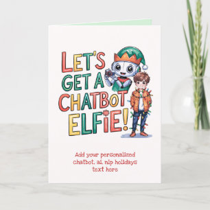 Funny Ai Chatbot Elf Greeting Card Corporate