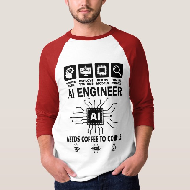 Funny AI Engineer Artificial intelligence Tech T-Shirt (Front)