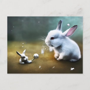 Funny AI generated magic rabbit Postcard