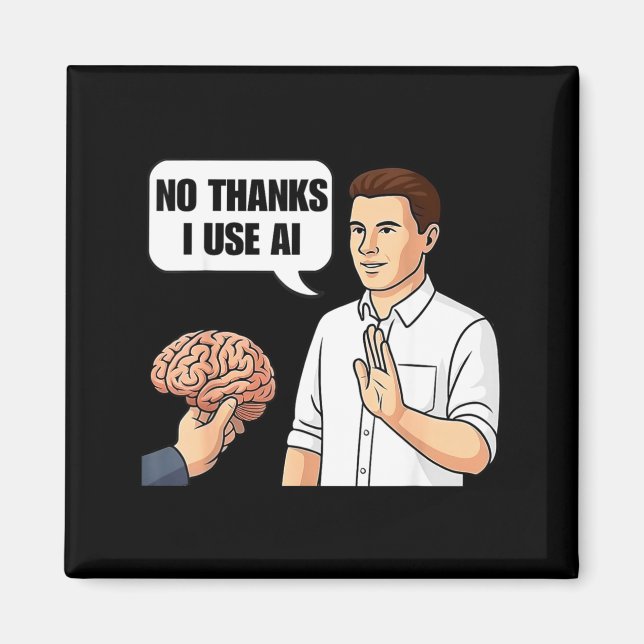Funny ai  magnet (Front)