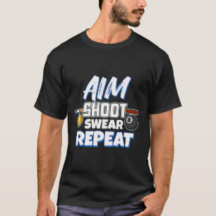Funny Aim Pool Player Gift Billiard  T-Shirt