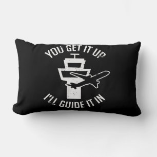 Funny Air Traffic I Get You Up Get Guide It In Lumbar Cushion