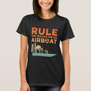 Funny Airboat Art For Men Women Boat Captain Boati T-Shirt