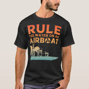 Funny Airboat Art For Men Women Boat Captain Boati T-Shirt