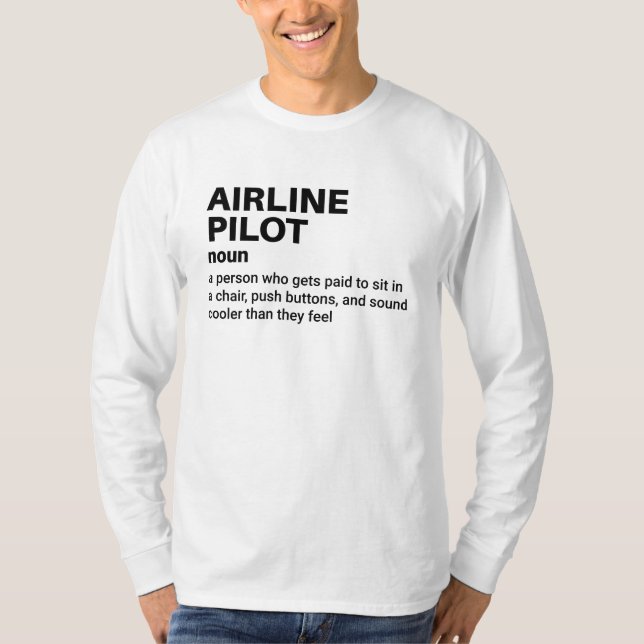 Funny Airline Captain Definition T-Shirt (Front)