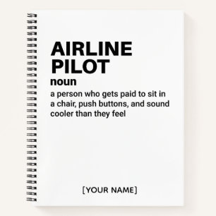 Funny Airline Pilot Definition Journal