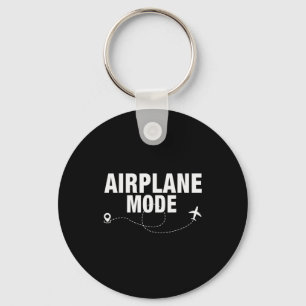 Funny Airplane Mode Flying Traveler Gift Key Ring