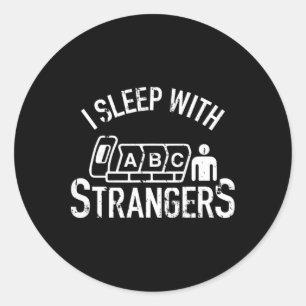 Funny Airplane Mode Vacation Wanderlust Travel Gif Classic Round Sticker