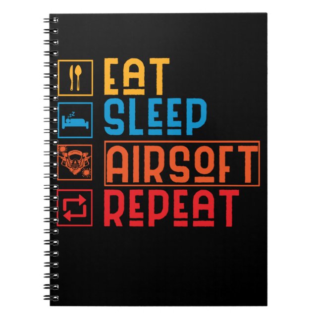 Funny Airsoft Player Paintball Airsoft Team Notebook (Front)
