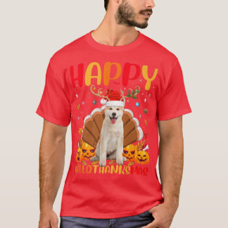 Funny Akita Dog Lover Happy Akita HelloThanksMas  T-Shirt