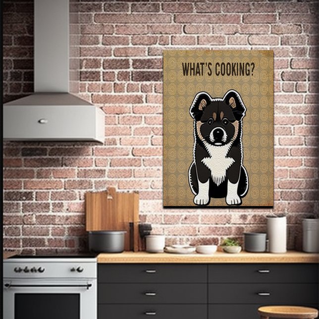 Funny Akita Puppy Kitchen Joke Poster (Creator Uploaded)