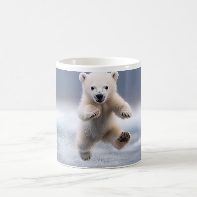Funny Alaska Polar Bear Cub Coffee Mug (Center)