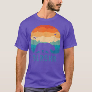 Funny Alaska Retro Bear Vintage Vibes America Tee