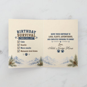 Funny Alaskan Malamute Birthday Greeting Card