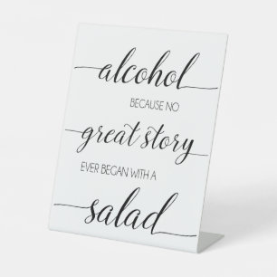 Funny Alcohol Bar Pedestal Sign