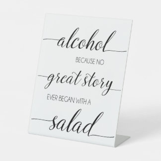 Funny Alcohol Bar Pedestal Sign