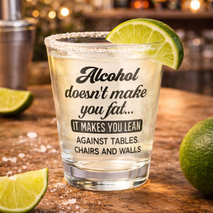 Funny Alcohol Doesnt Make You Fat  Shot Glass
