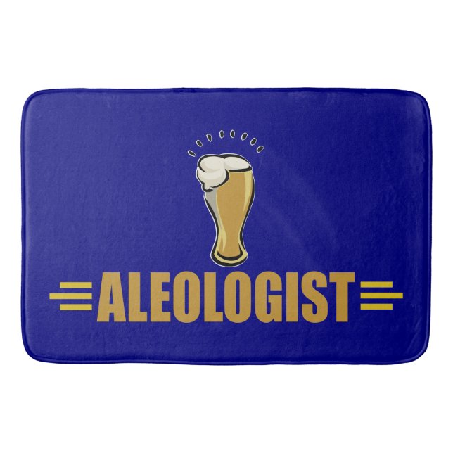 Funny Aleologist Beer Drinker's Bath Mat (Front)