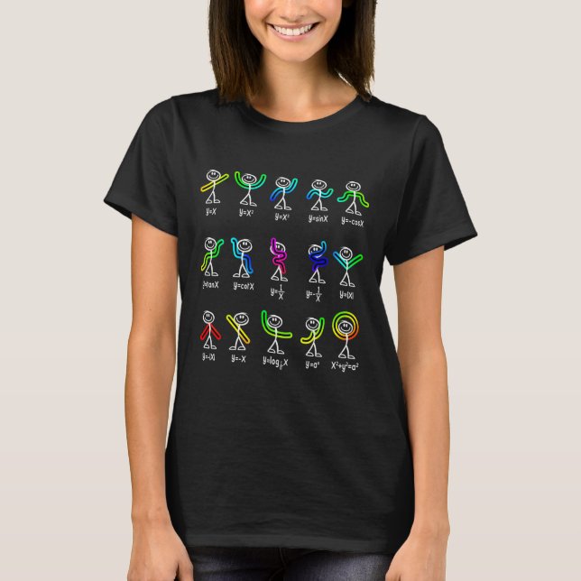 Funny Algebra Dance Function Math Teacher Geek Gif T-Shirt (Front)