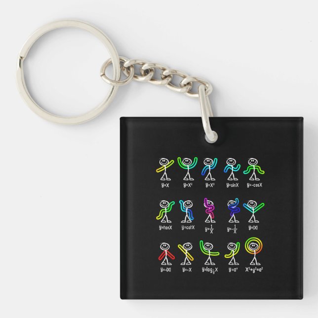 Funny Algebra Dance Function Math Teacher Geek Key Ring (Front)