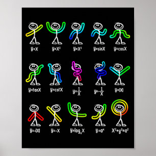 Funny Algebra Dance Function Math Teacher Geek Ner Poster