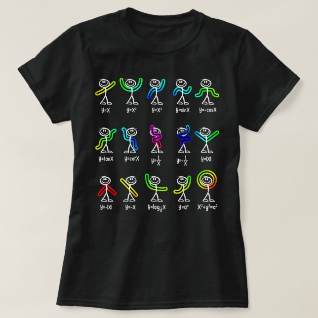 Funny Algebra Dance Function Math Teacher Geek T-Shirt (Design Front)