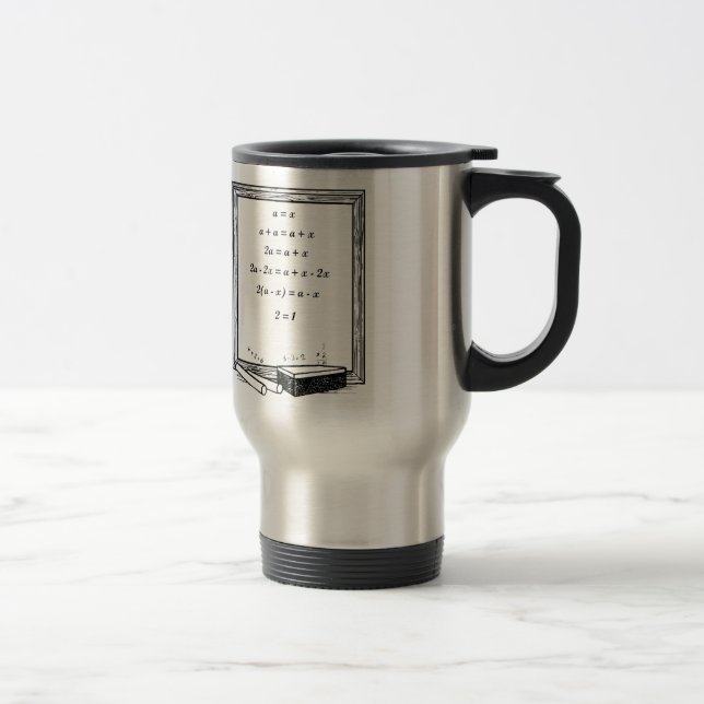 funny algebra joke travel mug (Right)