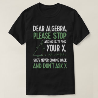 Funny Algebra Math Teacher Gift Stop Asking for x T-Shirt