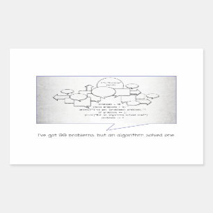 Funny Algorithm Rectangular Sticker