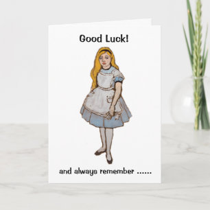 Funny Alice Lucky Rabbit Good Luck Card