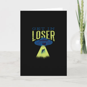Funny alien abduction card