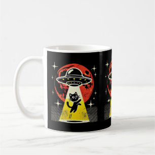 Funny Alien Cat Abduction Cat Lovers & Pet Owners  Coffee Mug