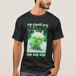 Funny Alien Cat Dank Meme Cringe Cat Woman Man Kid T-Shirt