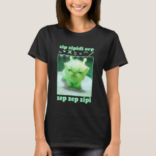 Funny Alien Cat Dank Meme Cringe Cat Woman Man Kid T-Shirt