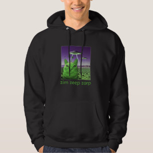 Funny Alien Cat Meme Graphic Hoodie